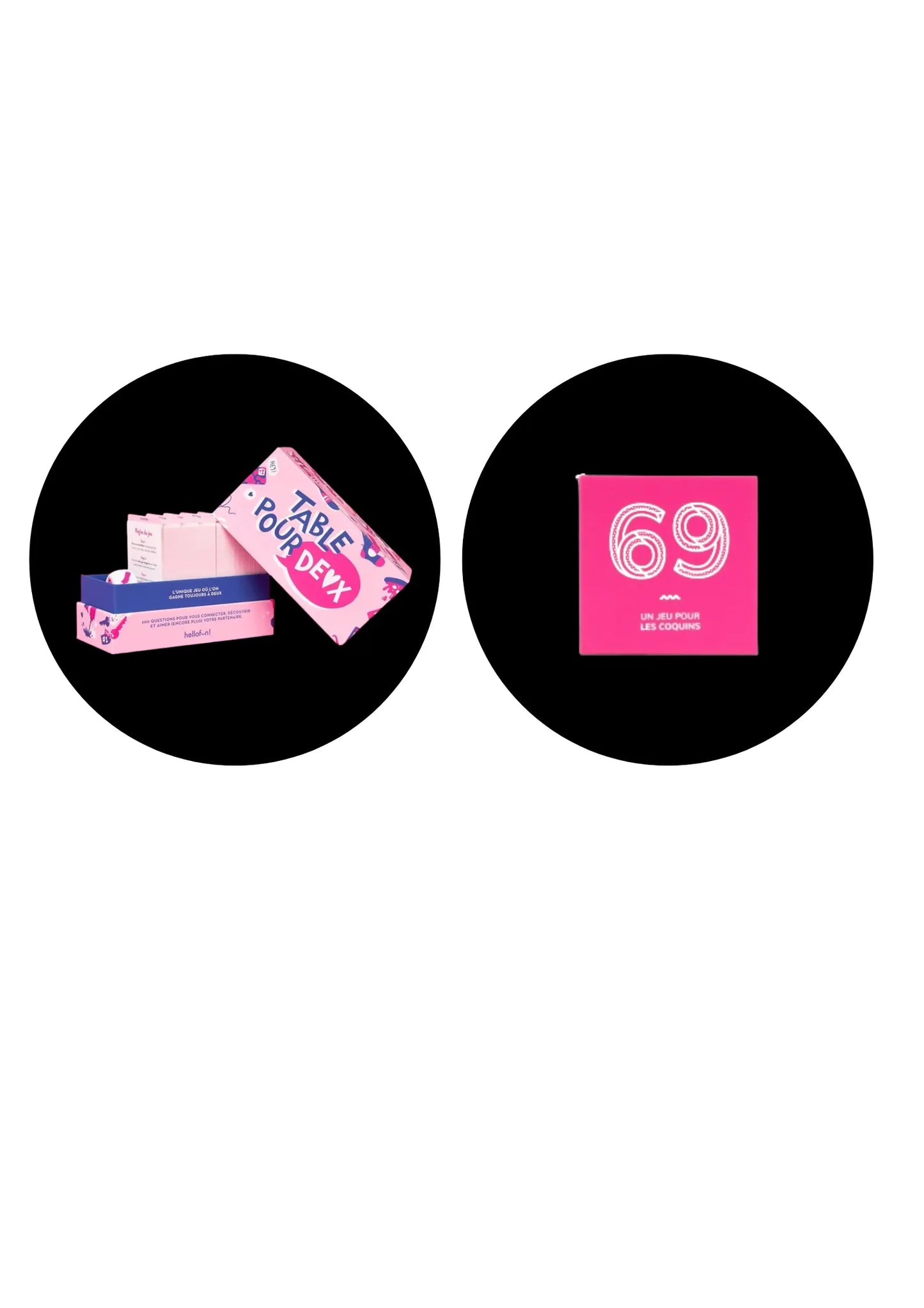 Pack couple – Jeux Table pour Deux & 69 pour soirées à deux Sidérium
