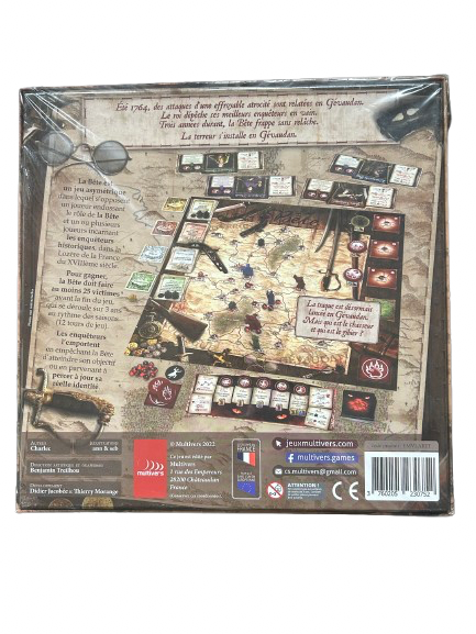 Jeu de société (La bête) face arrière