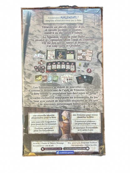 extension du jeu de société (La bête ) face arrière