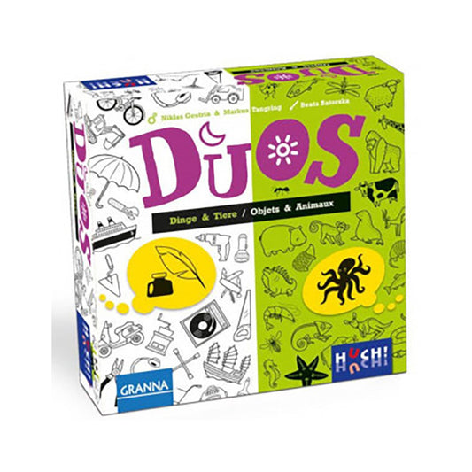 Boîte du jeu de société DUOS édité par Granna – jeu d’associations d’idées amusant pour toute la famille