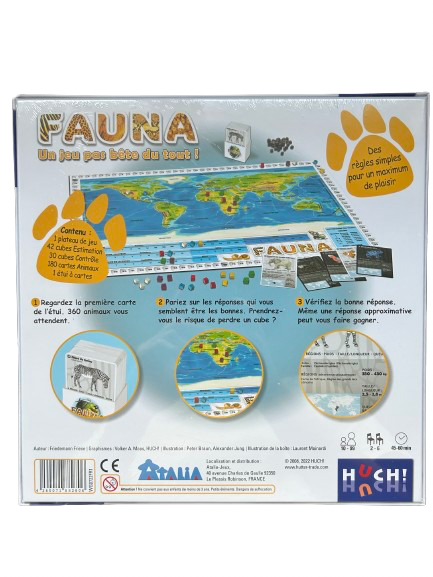 Dos boite jeu de société Fauna plateau