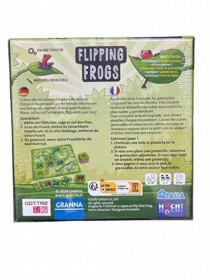 dos jeu grenouille feuille vert