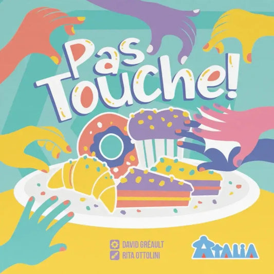 Boîte du jeu Pas Touche ! édité par Atalia – jeu de réflexes et d’observation familial, 2 à 6 joueurs, dès 8 ans.
