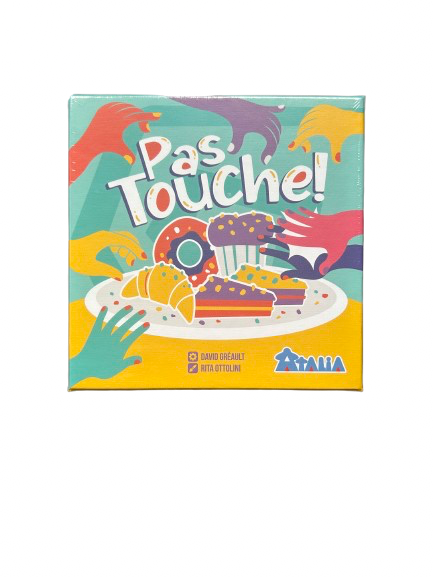 Boîte du jeu Pas Touche ! édité par Atalia – jeu de réflexes et d’observation familial, 2 à 6 joueurs, dès 8 ans.