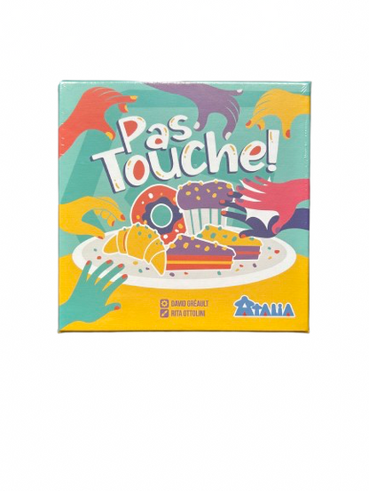 Boîte du jeu Pas Touche ! édité par Atalia – jeu de réflexes et d’observation familial, 2 à 6 joueurs, dès 8 ans.