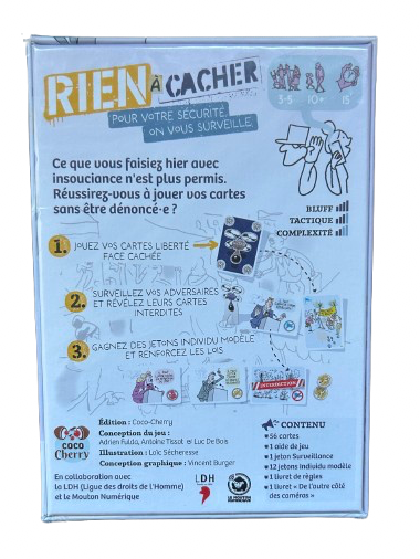 Jeu de société (Rien a cacher) face arrière